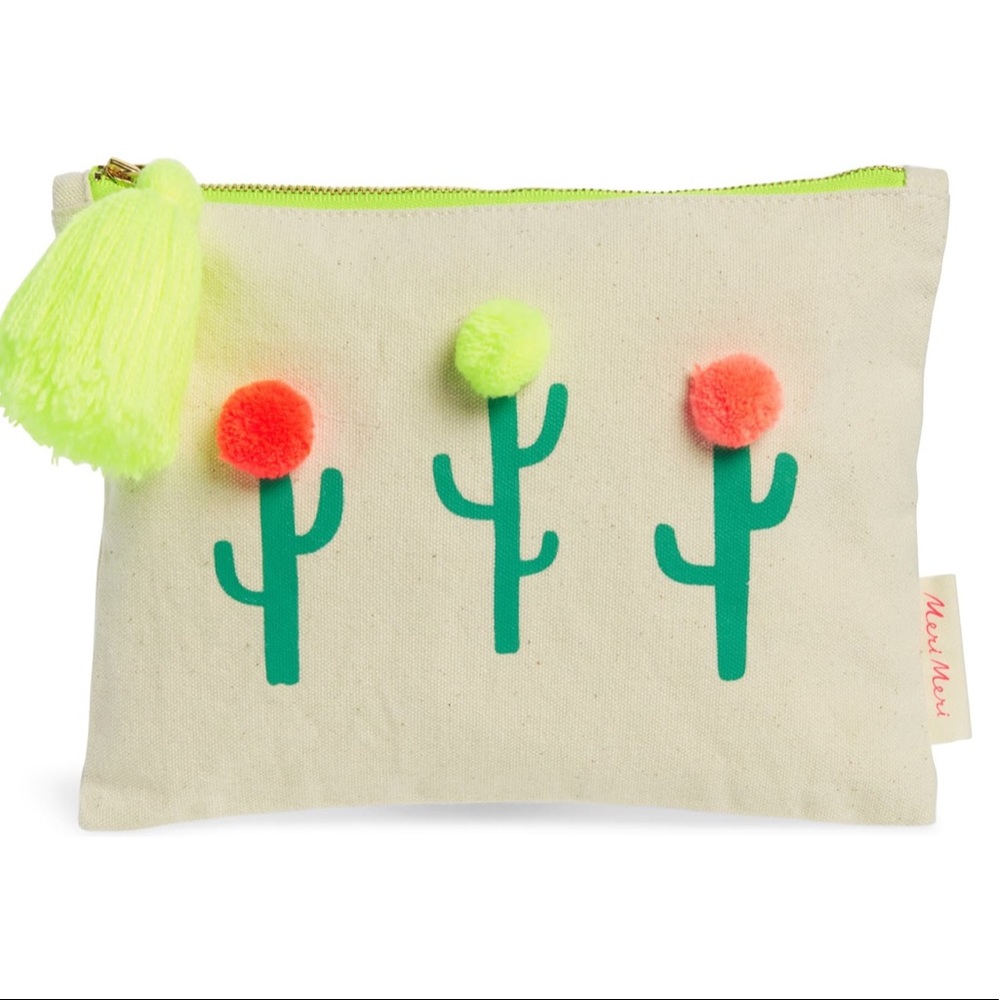 Meri Meri Pompom Cactus Large Canvas Pouch